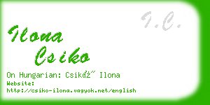 ilona csiko business card